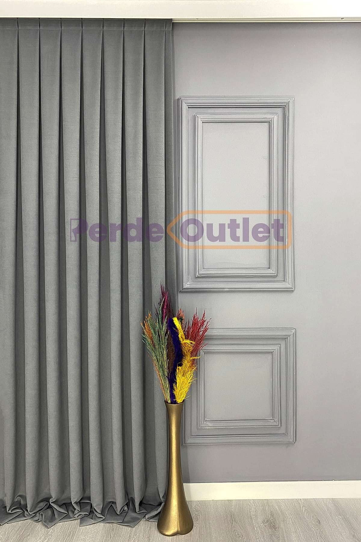 Gri Düz Fon Perde Gri Düz Fon Perde